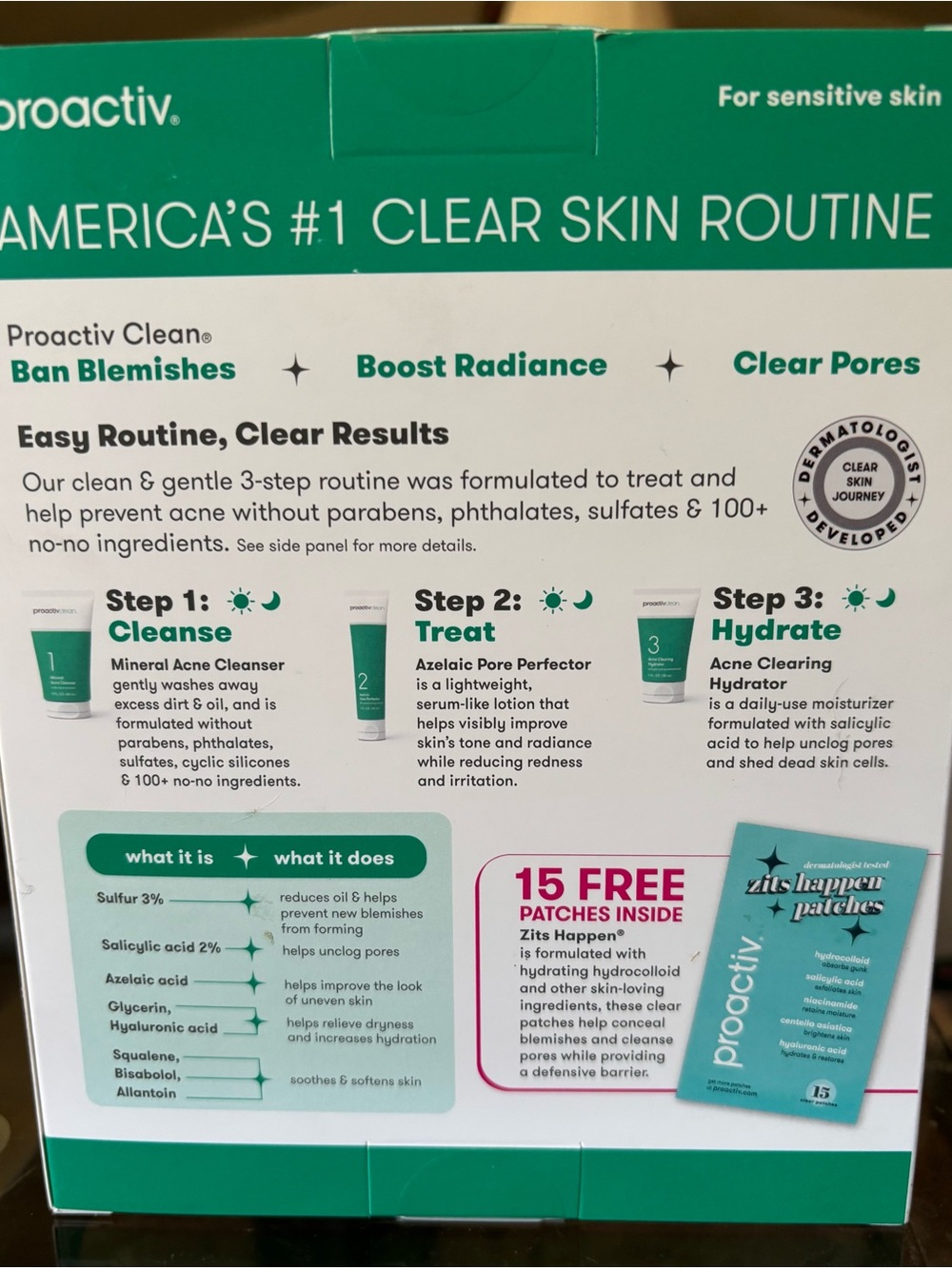 Proactiv Clean 3-Step Acne Routine Kit Sensitive Skin NIB Exp 02/2026 - Picture 3 of 7